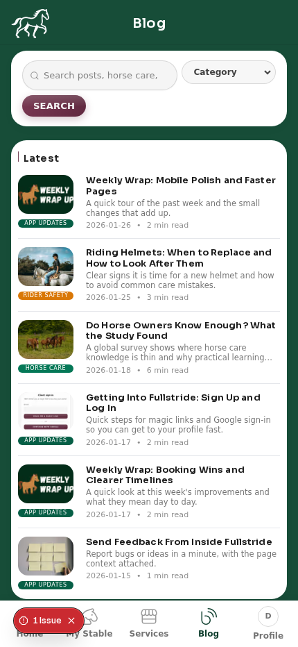 Blog search